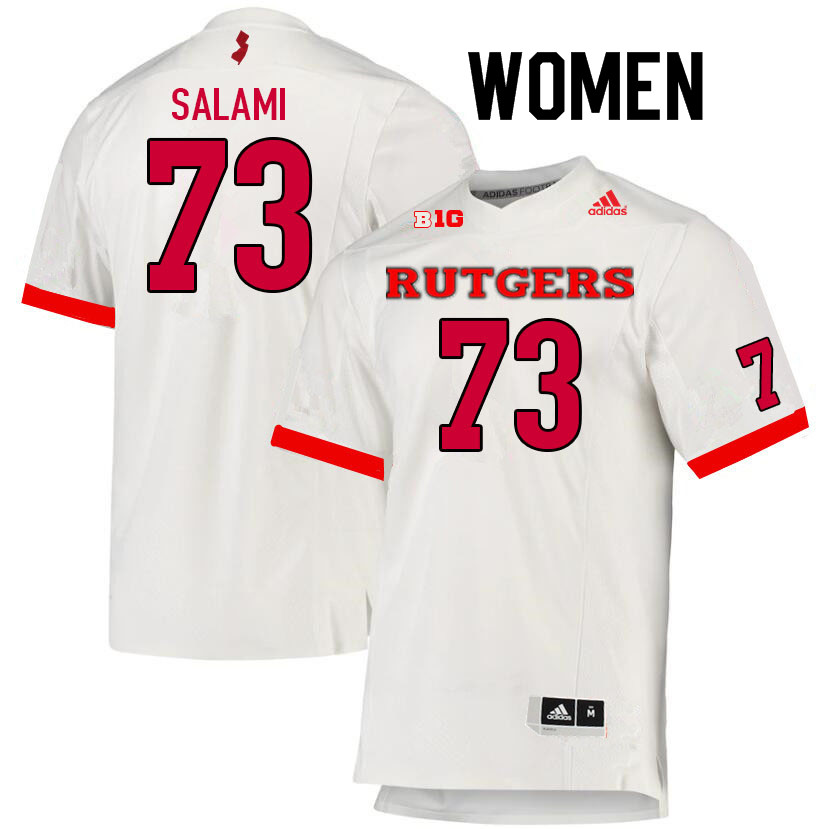 Women #73 Terrence Salami Rutgers Scarlet Knights College Football Jerseys Sale-White - Click Image to Close